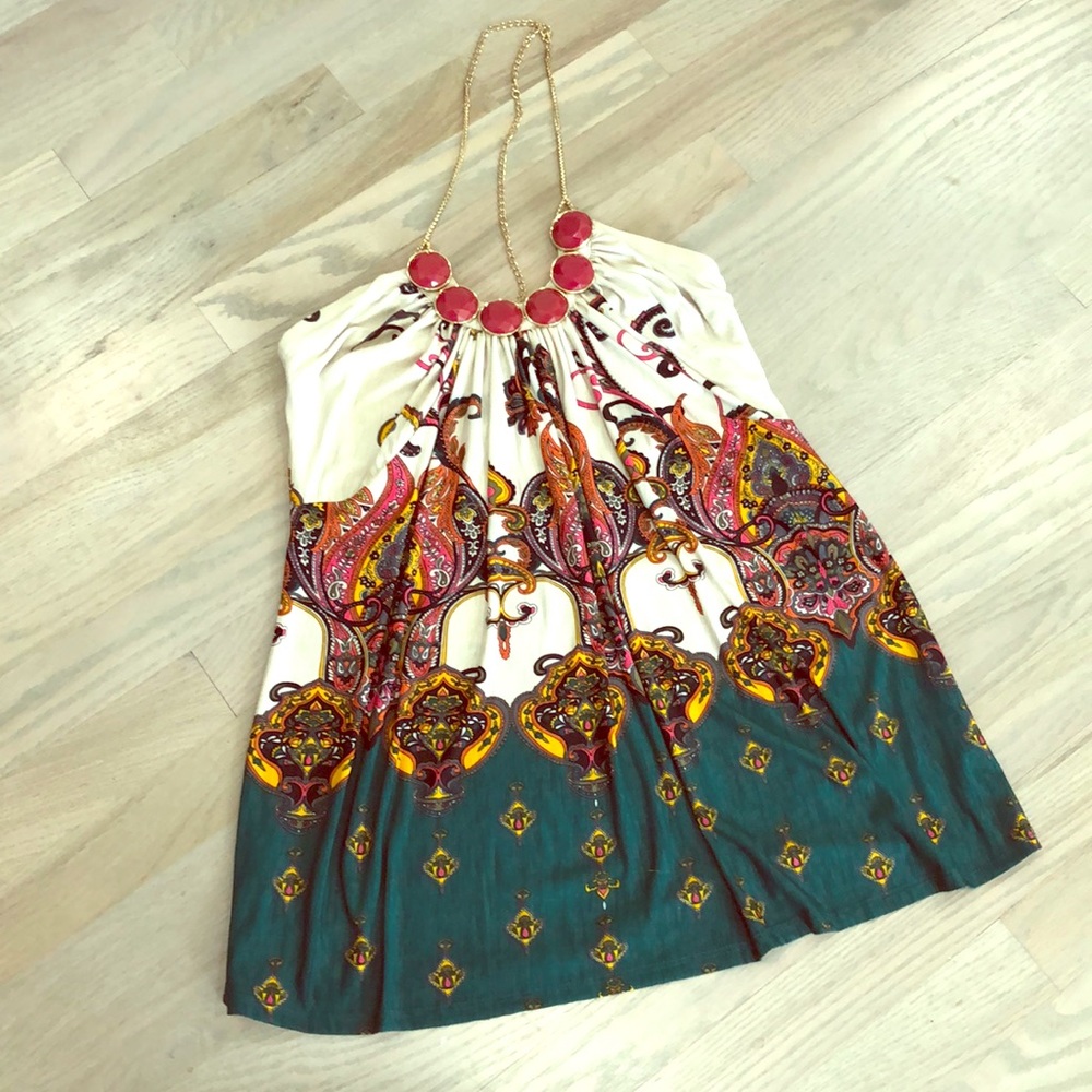 Jeweled Halter Top Size Small